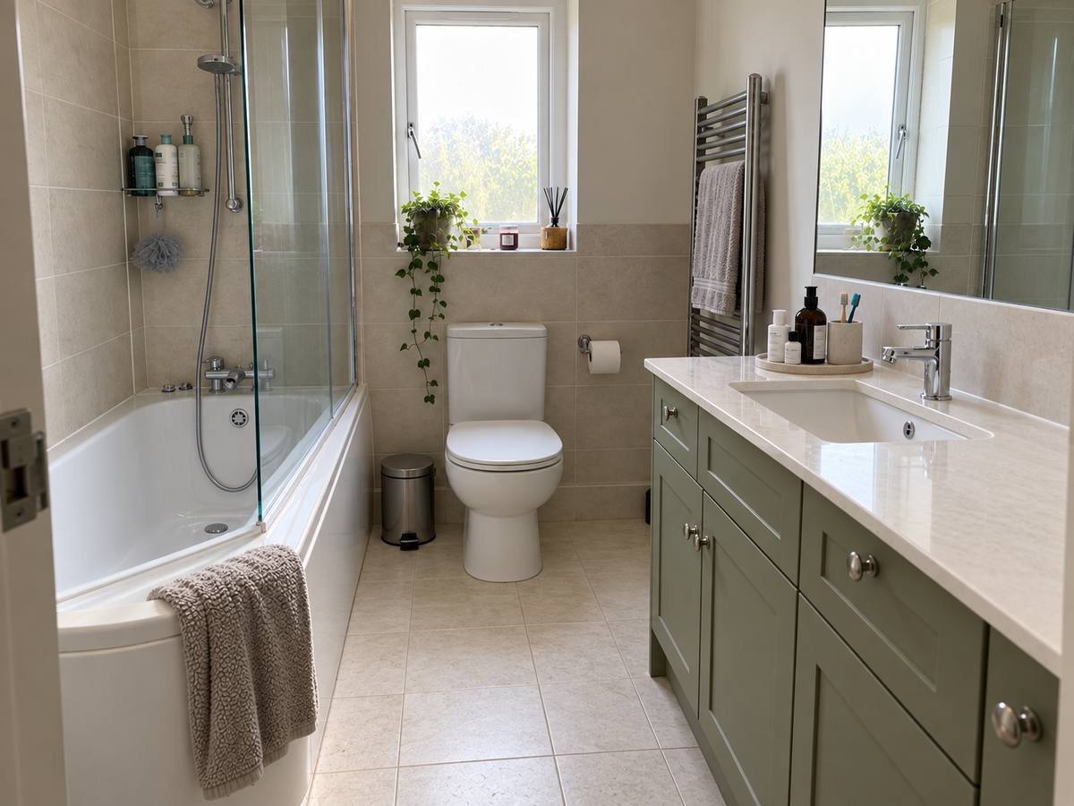 The bathroom after a Bright Haven cleaning
