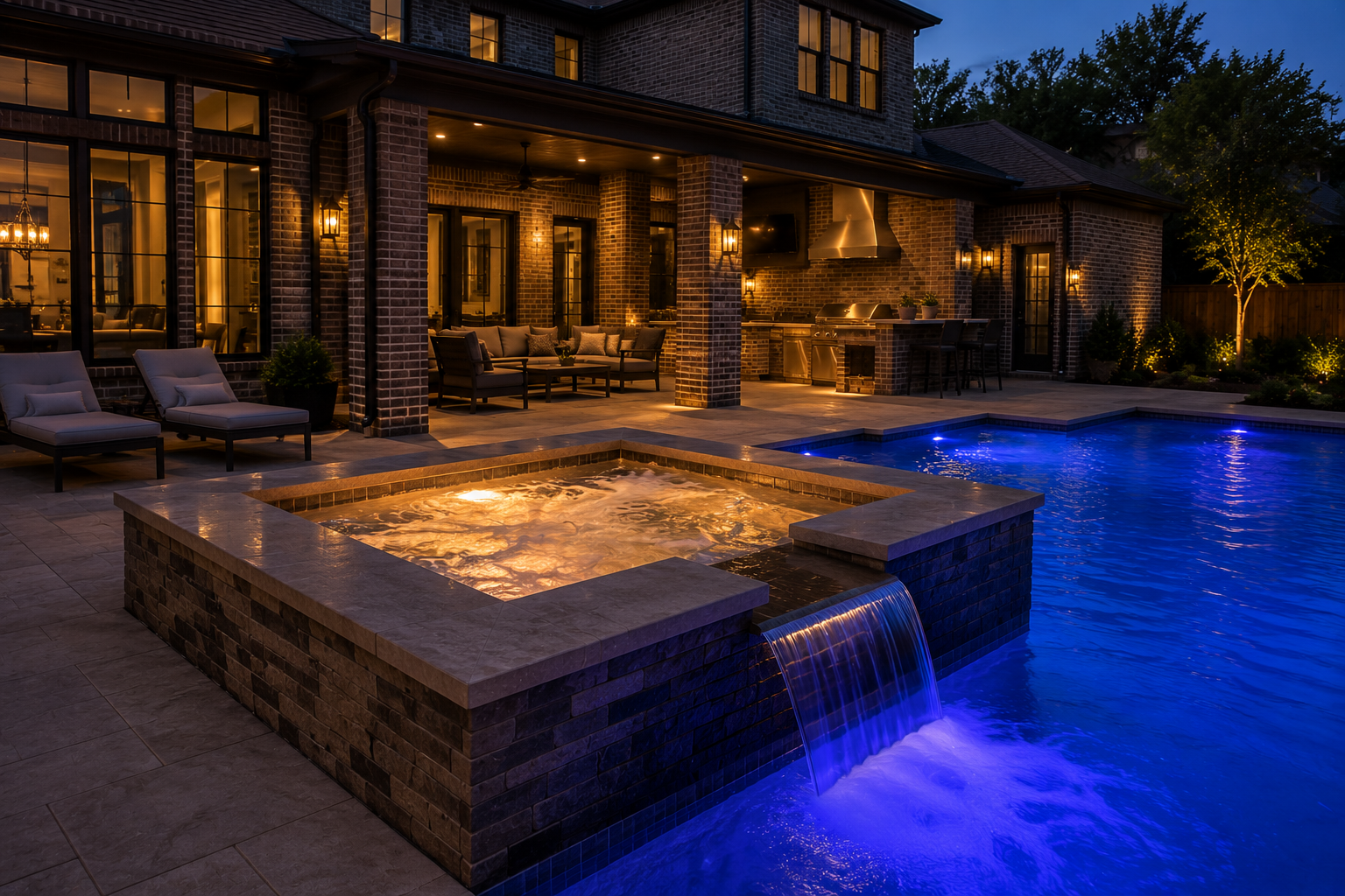 Attached spa