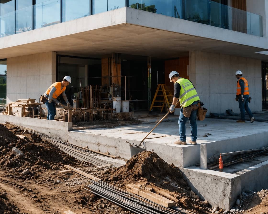 Meridian Pools construction process