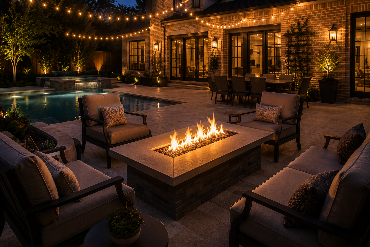 Outdoor fire table
